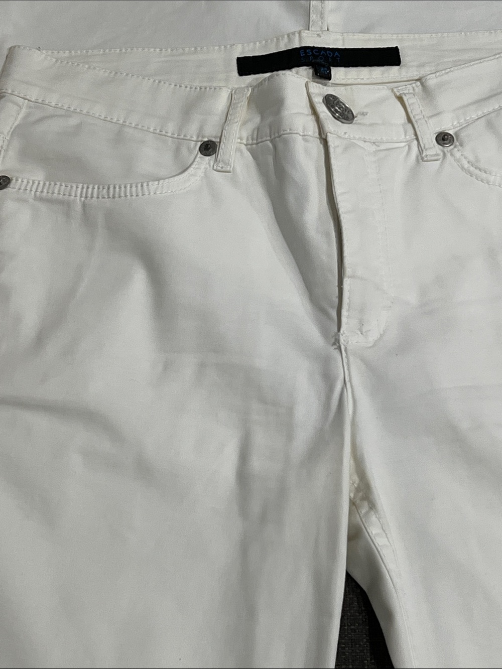 Escada White Slim Straight Jeans